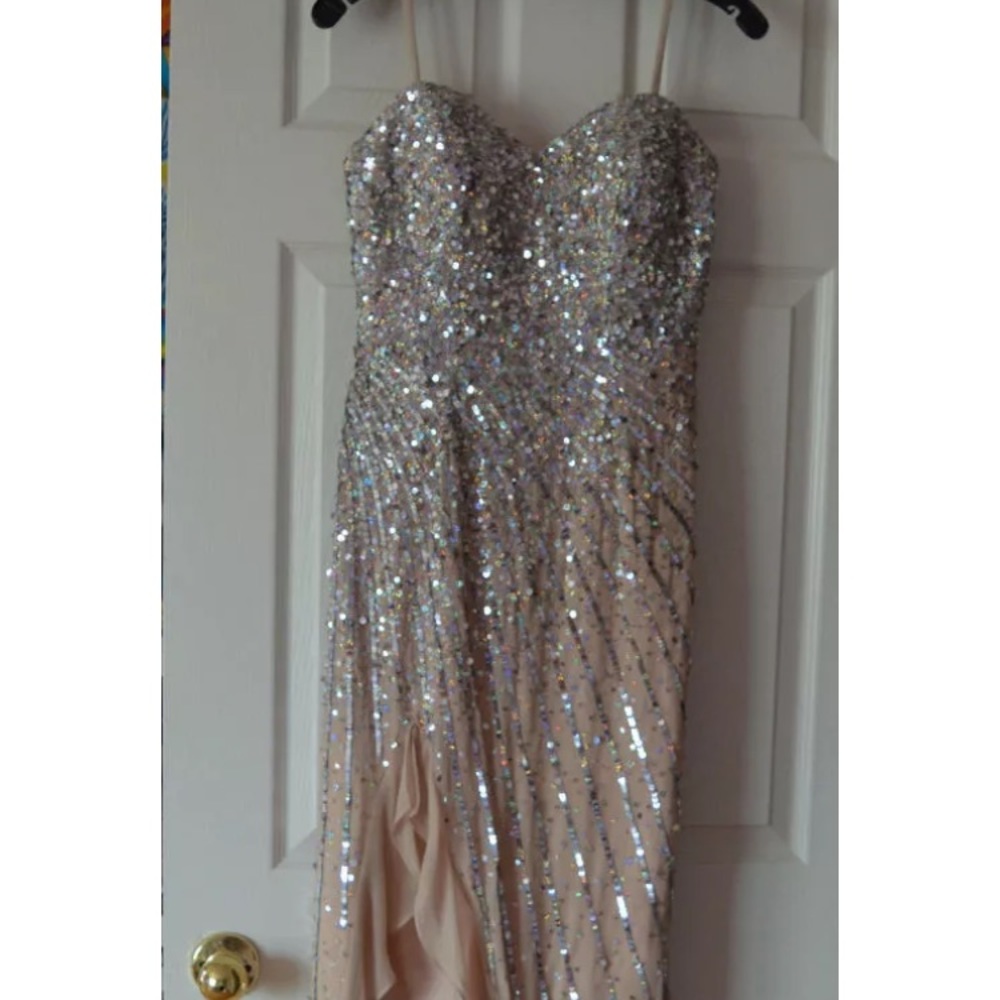 Sean Collection Sequin Silk Chiffon Gown Size 6